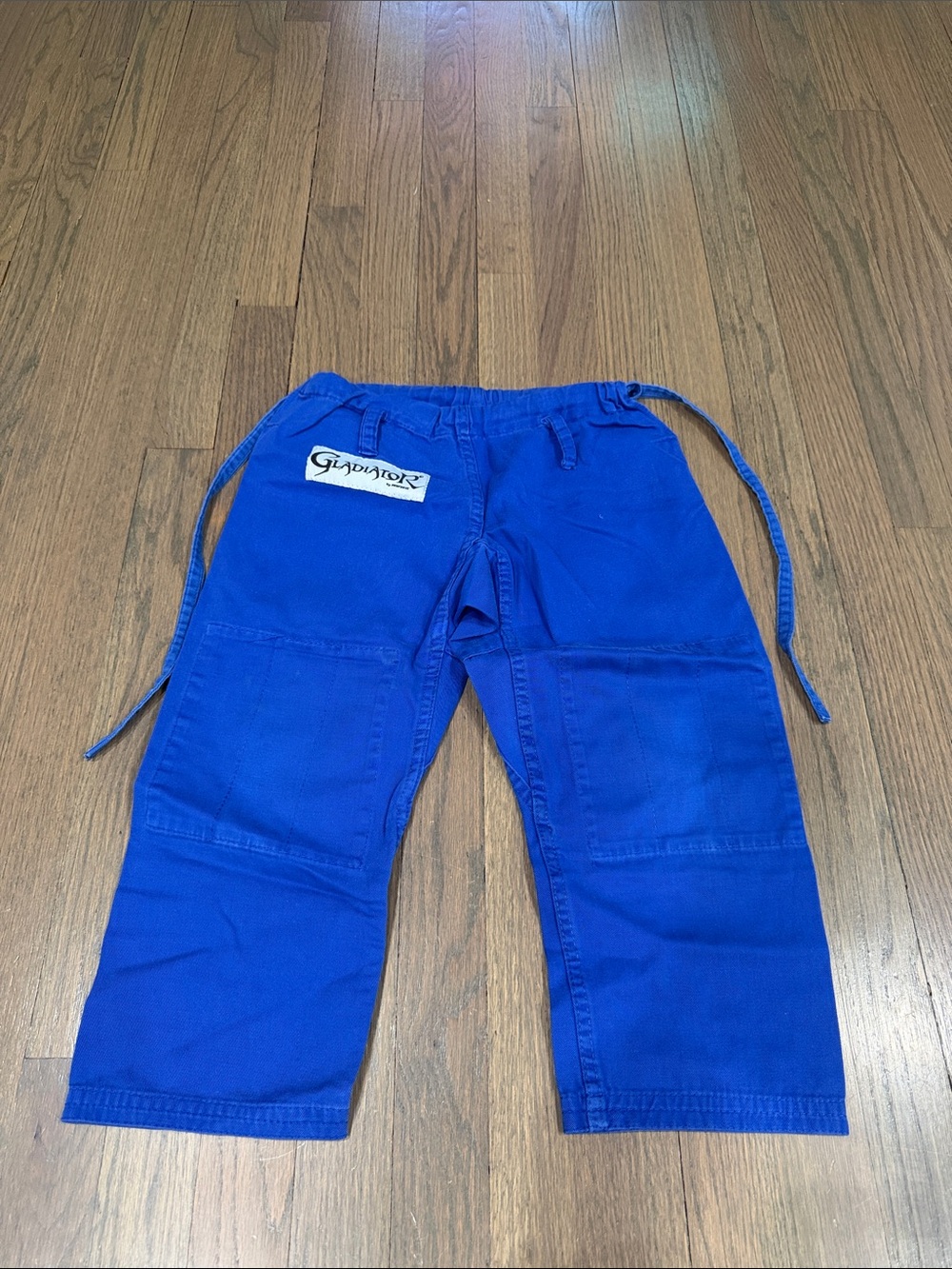 Kids Royal Blue Martial Arts Pants with Drawstring